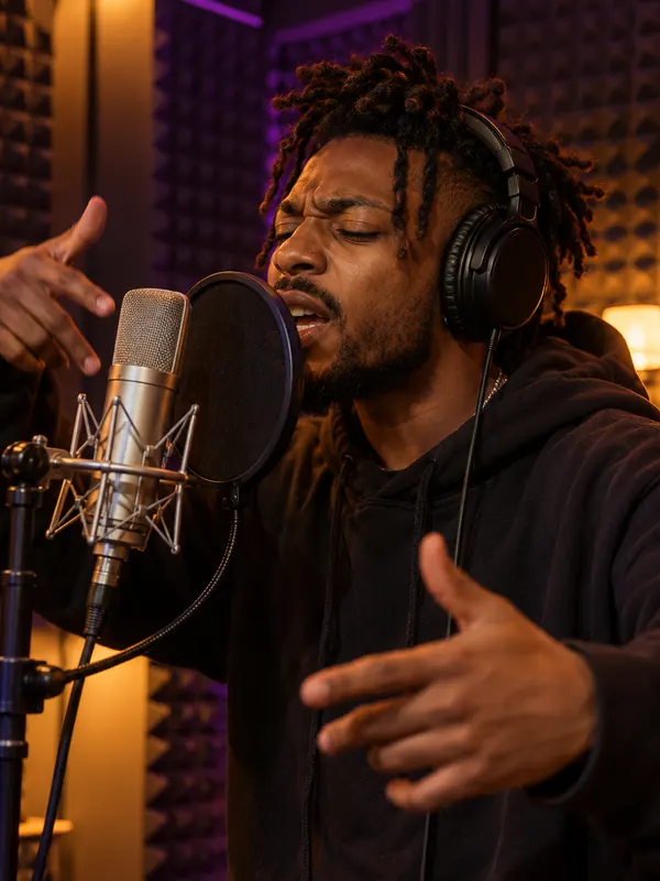 Preview of the Studio AI rap video scene